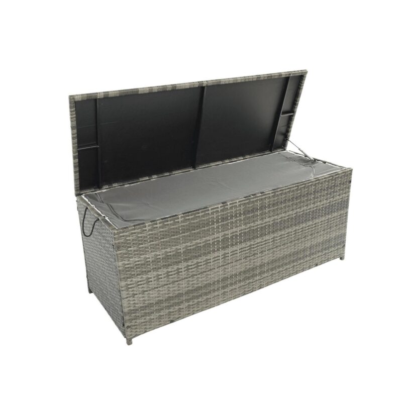 Topcobe Outdoor Storage Box, 113 Gallon Wicker Patio Deck Boxes with Lid, Outdoor Toy Storage for Kids, Gray - Image 16