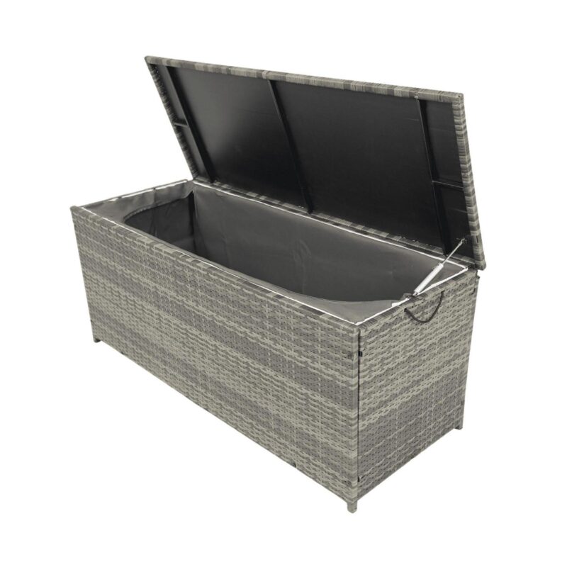 Topcobe Outdoor Storage Box, 113 Gallon Wicker Patio Deck Boxes with Lid, Outdoor Toy Storage for Kids, Gray - Image 15