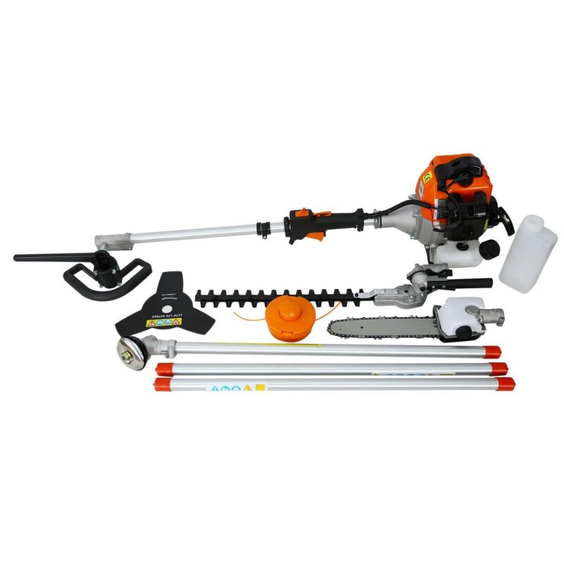 UBesGoo 4in1 Multi-Functional Trimming Tool,33CC 2-Cycle Garden Tool System Gas Pole Saw,Hedge Trimmer,Grass Trimmer,Brush Cutter - Image 6