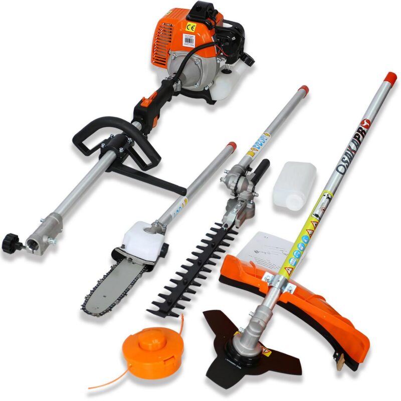 UBesGoo 4in1 Multi-Functional Trimming Tool,33CC 2-Cycle Garden Tool System Gas Pole Saw,Hedge Trimmer,Grass Trimmer,Brush Cutter