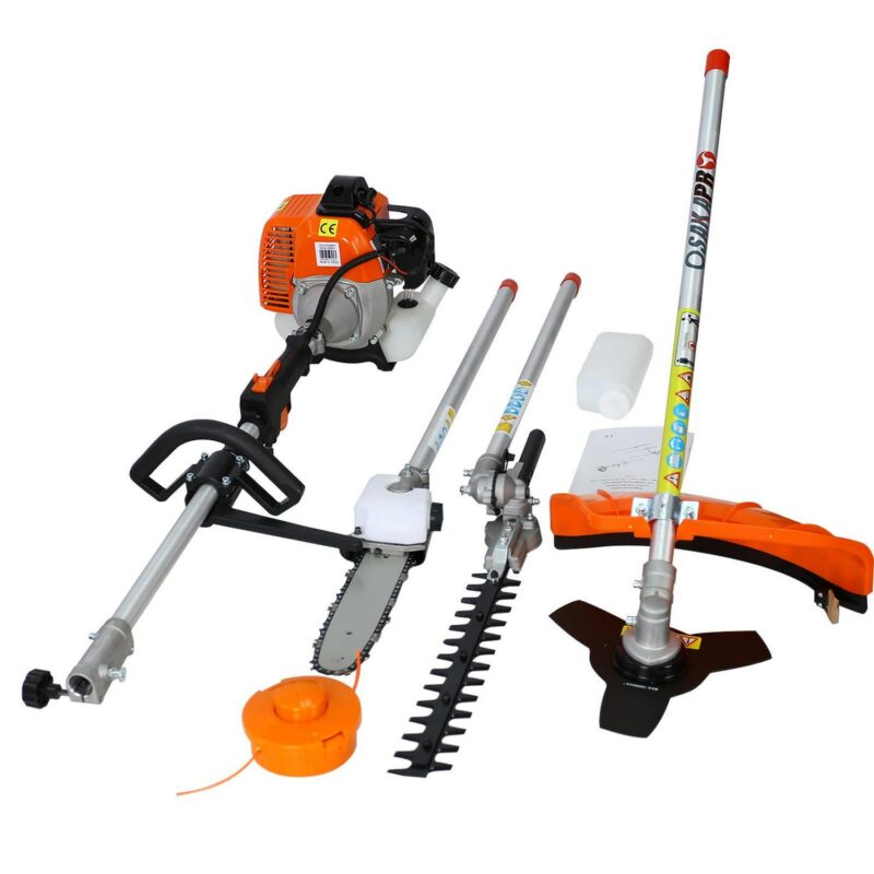 UBesGoo 4in1 Multi-Functional Trimming Tool,33CC 2-Cycle Garden Tool System Gas Pole Saw,Hedge Trimmer,Grass Trimmer,Brush Cutter - Image 2