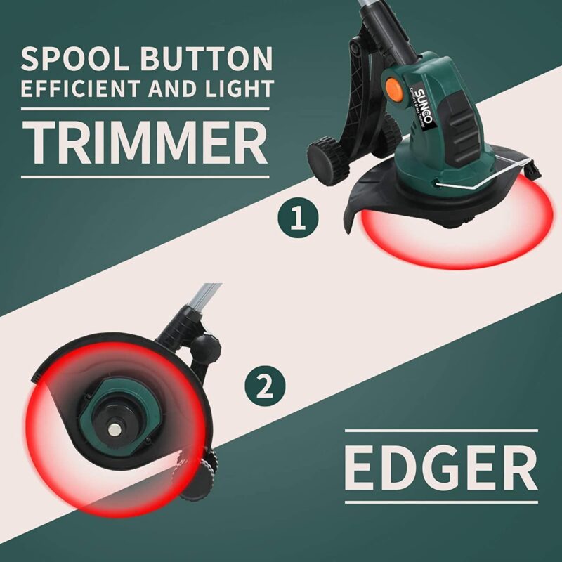 UBesGoo Cordless String Trimmers, 2 in 1 Cordless Trimmer Edger, Battery and Charger Included, 12 Inch - Image 5