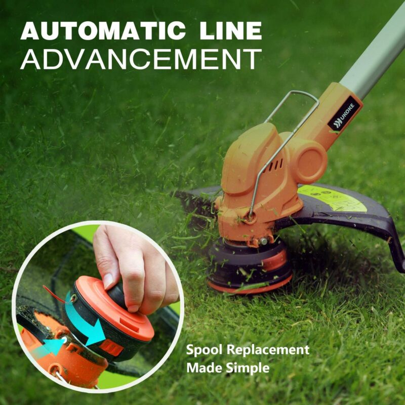 UKOKE ST2308 40V Professional Cordless Grass String Trimmer | Includes 2.0Ah Battery and Charger | 13-Inch Dual Line Feed | Brushless Motor | Ideal for Precision Lawn Trimming and Brush Cutting - Image 5