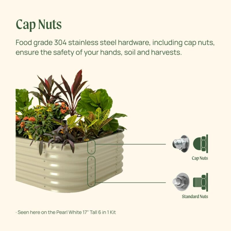 Vego Garden 17  10 in 1 9.5 ftx2.5 ft / 8 ft x 4 ft Modular Metal Raised Gardening Bed Olive Green - Image 7