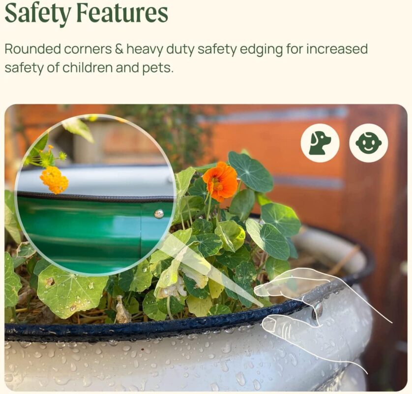 Vego Garden 9.5ft X 2.5ft X 32  10 in 1 Extra Tall Modular Oval Metal Raised Garden Bed for Vegetables, Flowers - British Green - Image 6
