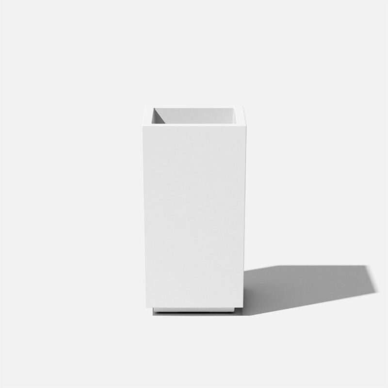 Veradek Block Series Pedestal Short 26  Plastic Planter - White - Image 9