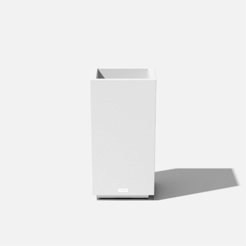 Veradek Block Series Pedestal Short 26  Plastic Planter - White - Image 2