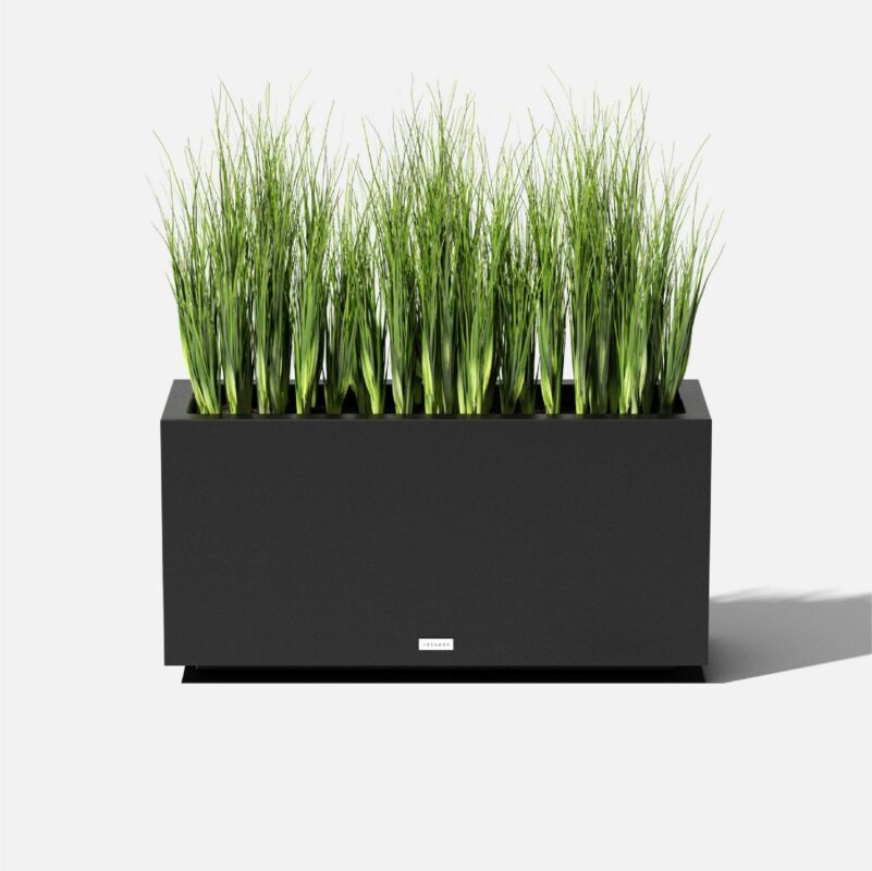 Veradek Block Series Long Box Medium 32  Plastic Planter - Black - Image 12