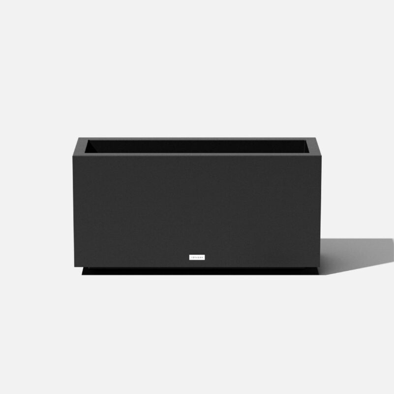 Veradek Block Series Long Box Medium 32  Plastic Planter - Black