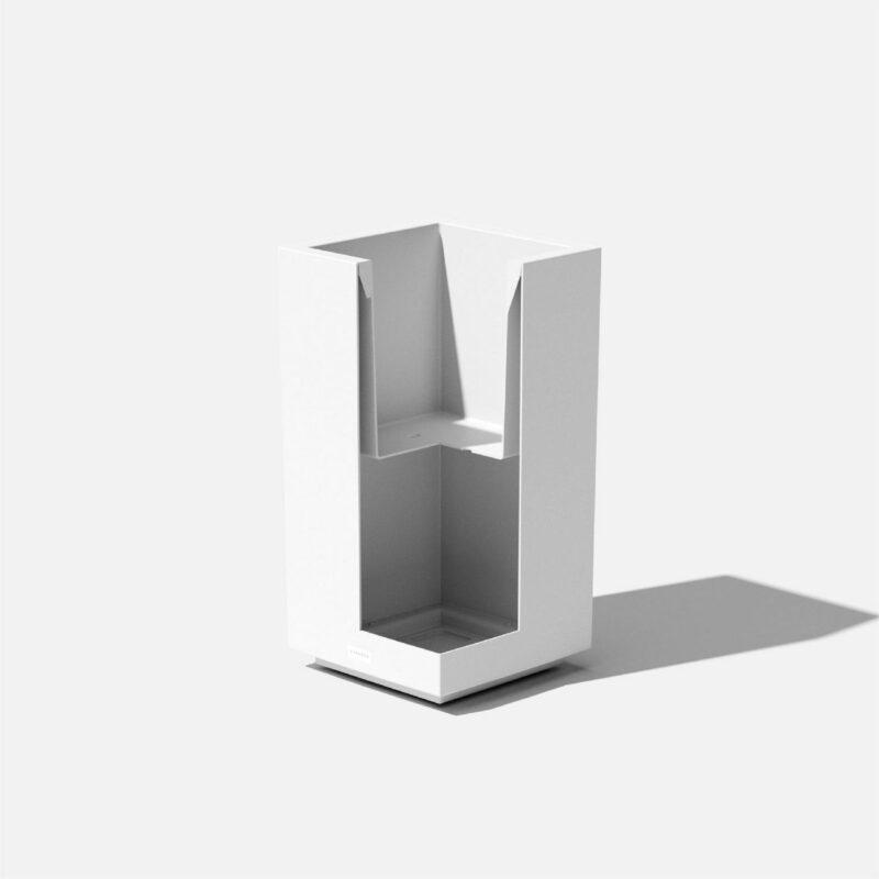 Veradek Block Series Pedestal Short 26  Plastic Planter - White - Image 10