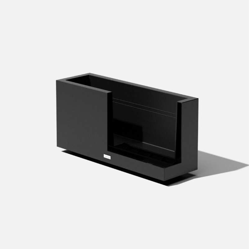 Veradek Block Series Long Box Medium 32  Plastic Planter - Black - Image 11