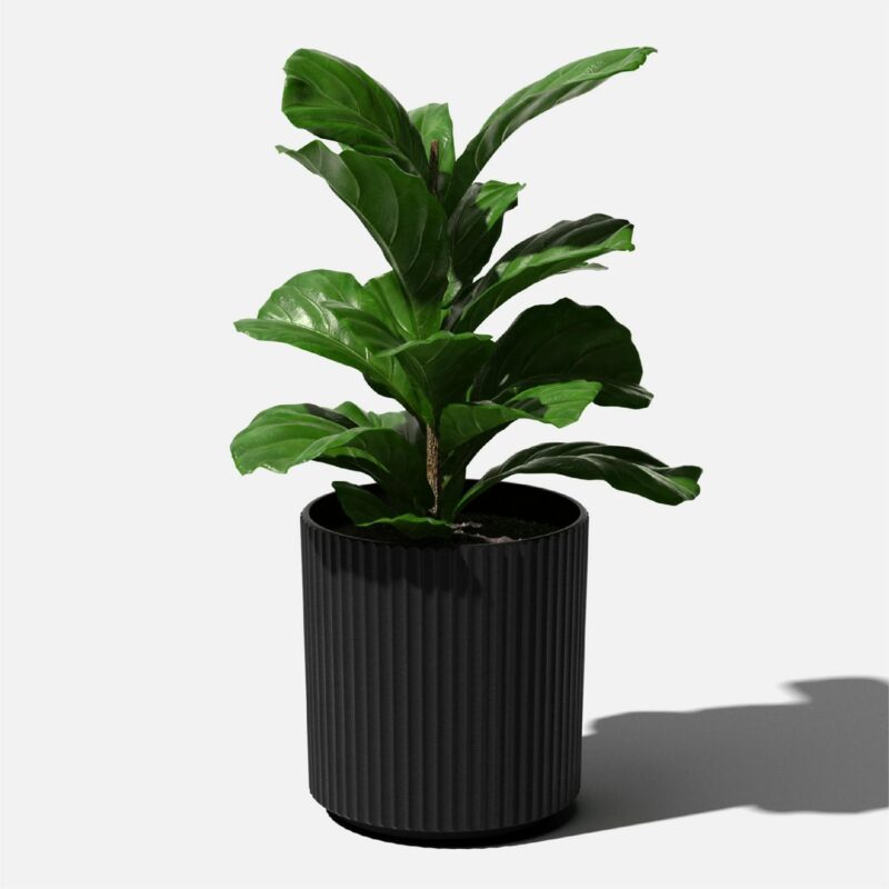 Veradek Demi Series 16  Plastic-Stone Planter - Black - Image 10
