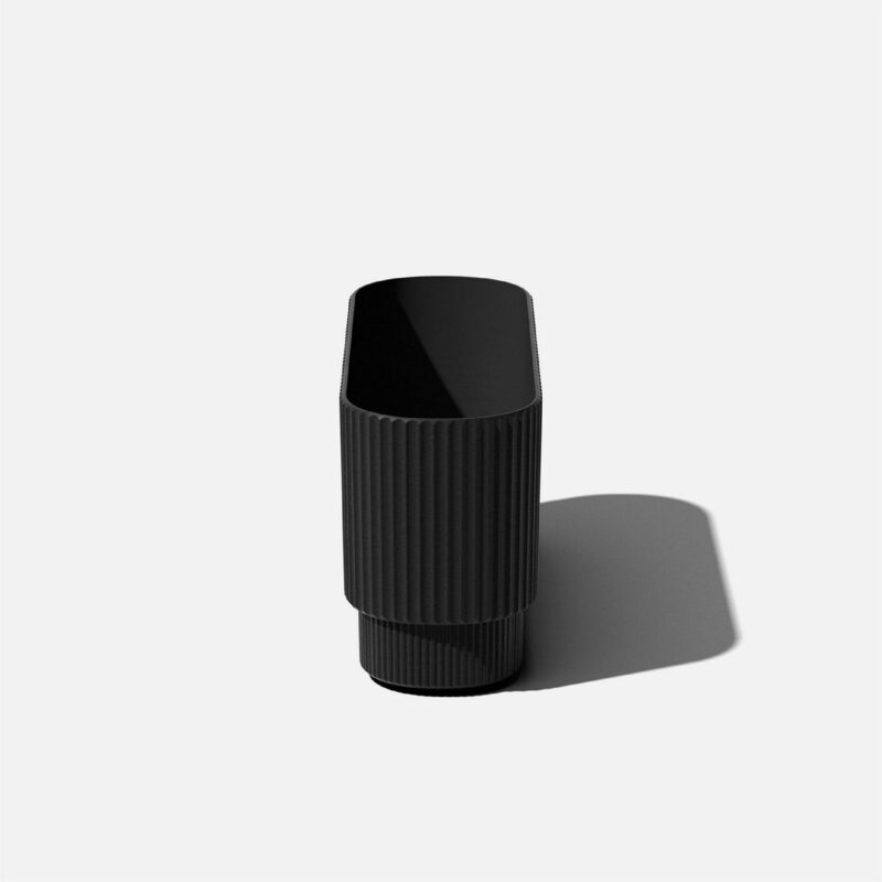 Veradek Demi Series 30  Long Plastic-Stone Planter - Black - Image 8
