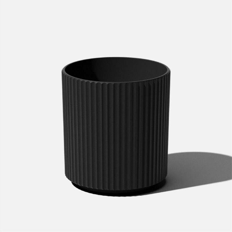 Veradek Demi Series 16  Plastic-Stone Planter - Black