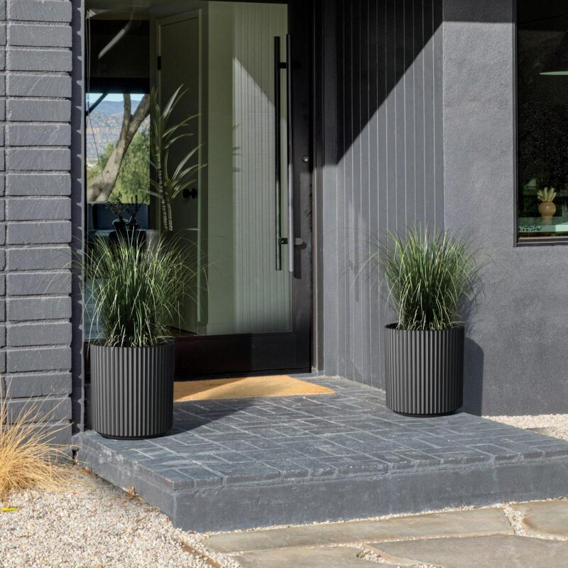 Veradek Demi Series 16  Plastic-Stone Planter - Black - Image 7
