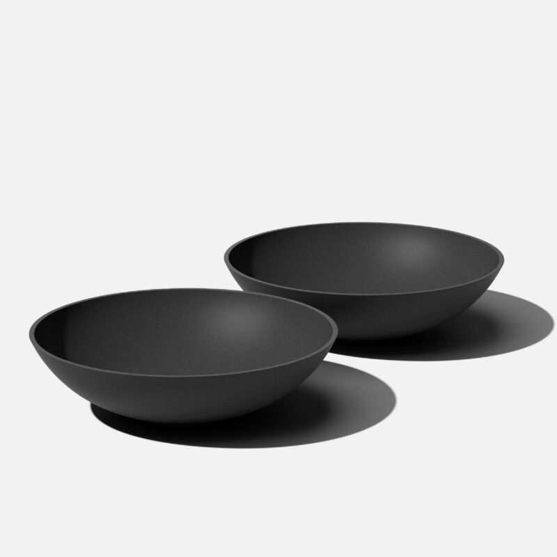 Veradek Mason Series Lane Bowl 24  Plastic-Stone Planter 2-Pack Black - Image 2