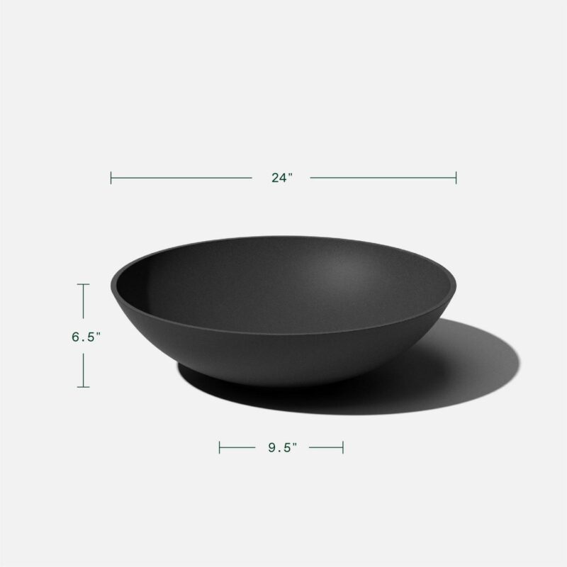 Veradek Mason Series Lane Bowl 24  Plastic-Stone Planter 2-Pack Black - Image 4