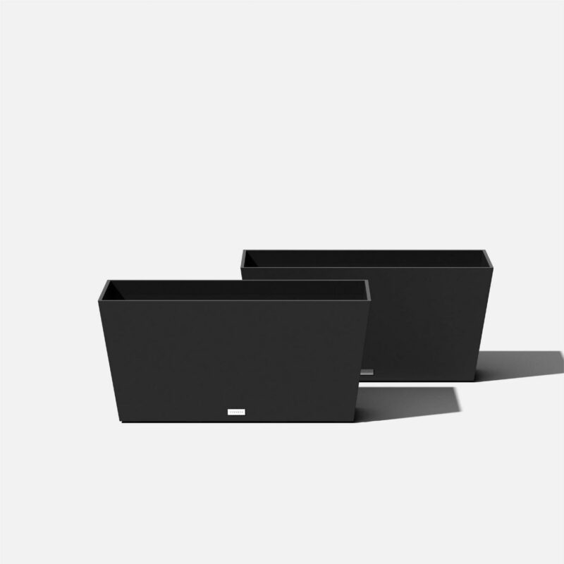 Veradek Pure Series Midori 31  Plastic Planter 2-Pack Black - Image 2