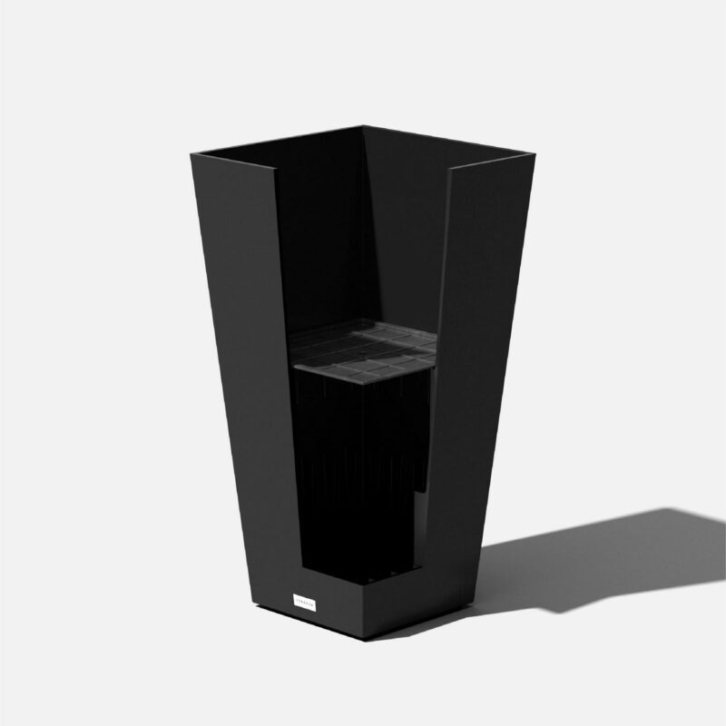 Veradek Pure Series Midland 30  Plastic Planter 2-Pack Black - Image 9