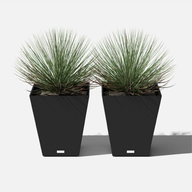 Veradek Pure Series Nobleton 18  Plastic Planter 2-Pack Black - Image 11