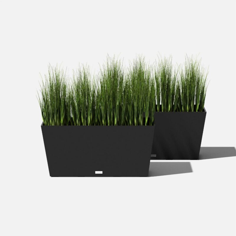 Veradek Pure Series Midori 31  Plastic Planter 2-Pack Black - Image 16
