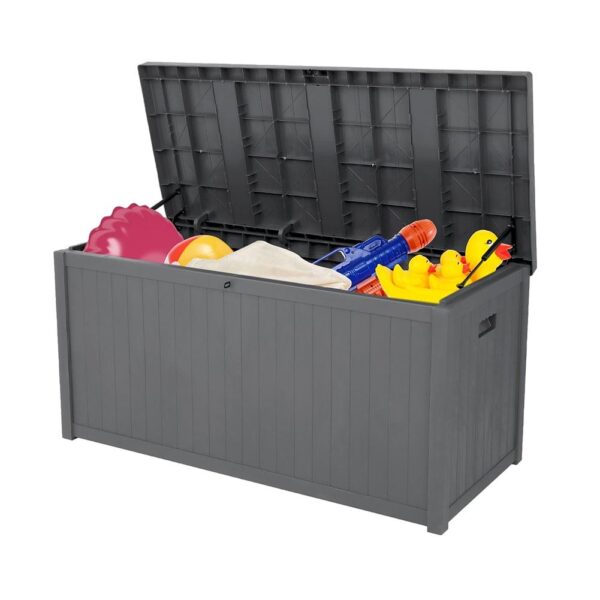 Veryke Heavy-Duty Outdoor Water-resistant Storage Deck Box for Patio Backyard 113 Gallon - Gray