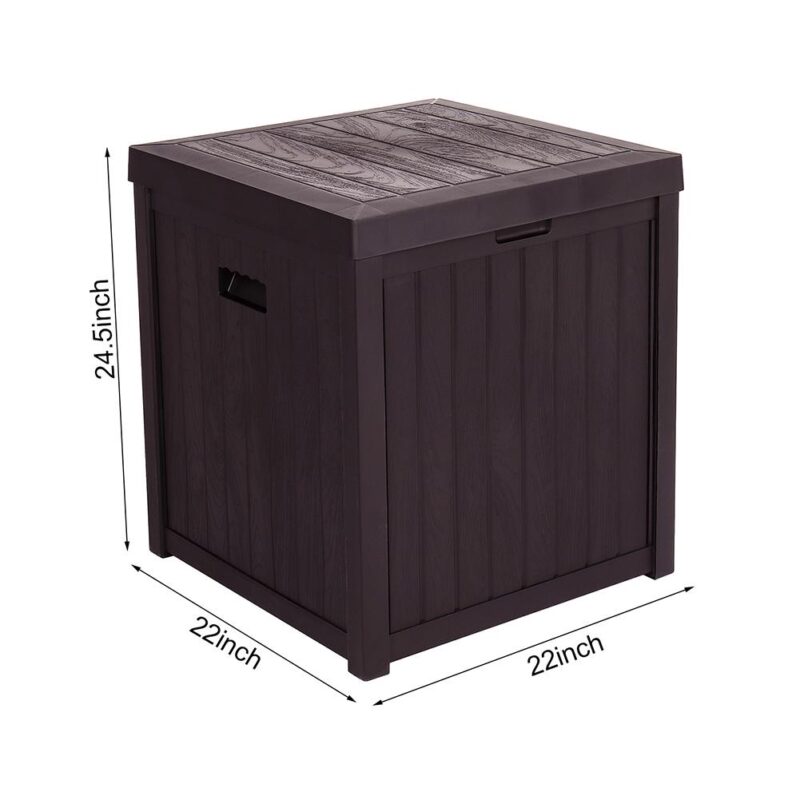 Veryke Outdoor Large Deck Storage Container Box for Patio Backyard 51 Gallon (Brown) - Image 4