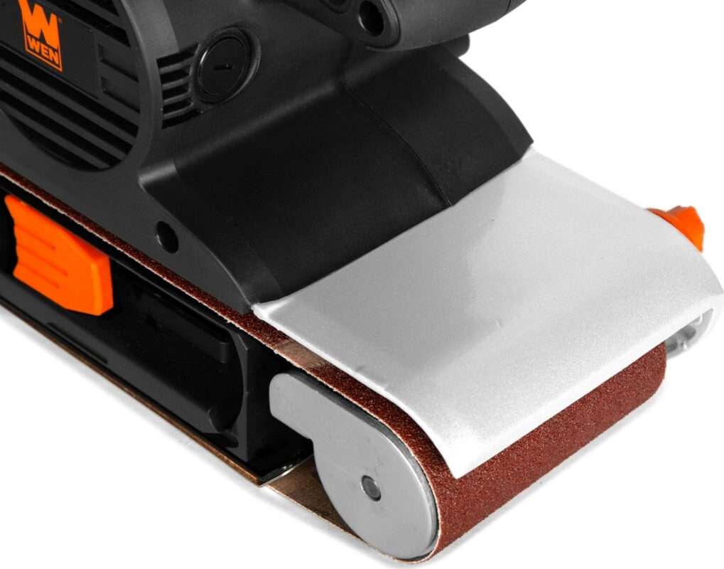 WEN 10-Amp 4-by-24-Inch Variable Speed Combination Handheld and Benchtop Belt Sander - Image 4