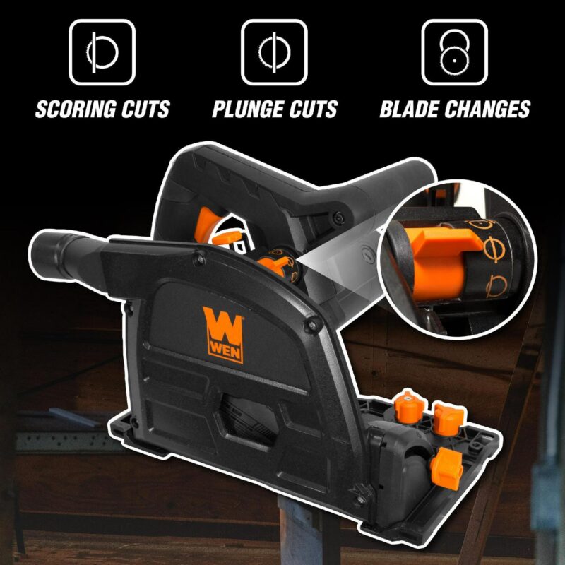 WEN 10-Amp 6.5-Inch Plunge Cut Sidewinder Circular Track Saw, CT1065 - Image 7