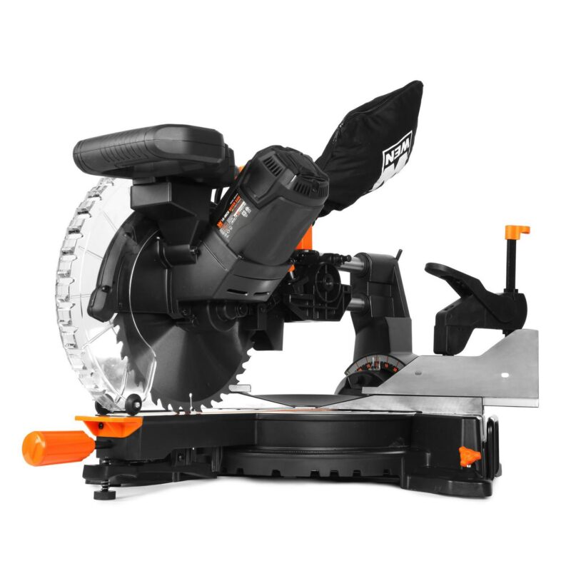 WEN 15-Amp 10-Inch Dual Bevel Sliding Compound Miter Saw with LED Cutline - Image 2