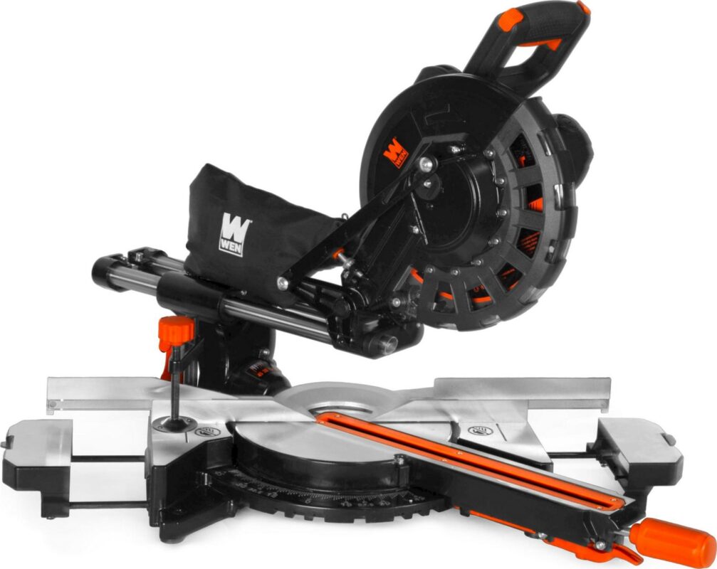 WEN 15-Amp 10-Inch Single-Bevel Sliding Compound Miter Saw with Laser