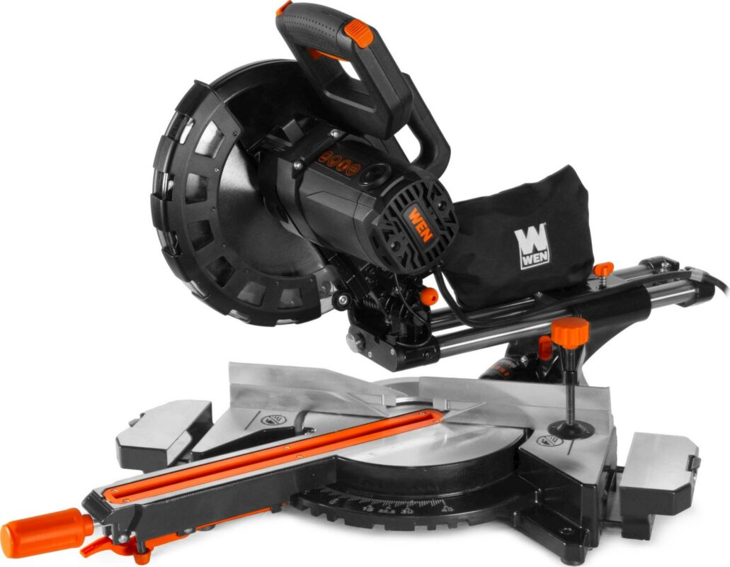 WEN 15-Amp 10-Inch Single-Bevel Sliding Compound Miter Saw with Laser - Image 2