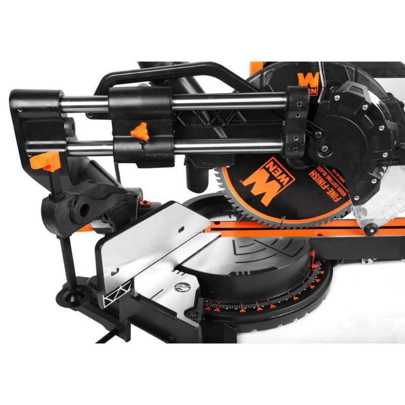 WEN 15-Amp 12-Inch Dual Bevel Sliding Compound Miter Saw with LED Cutline - Image 7