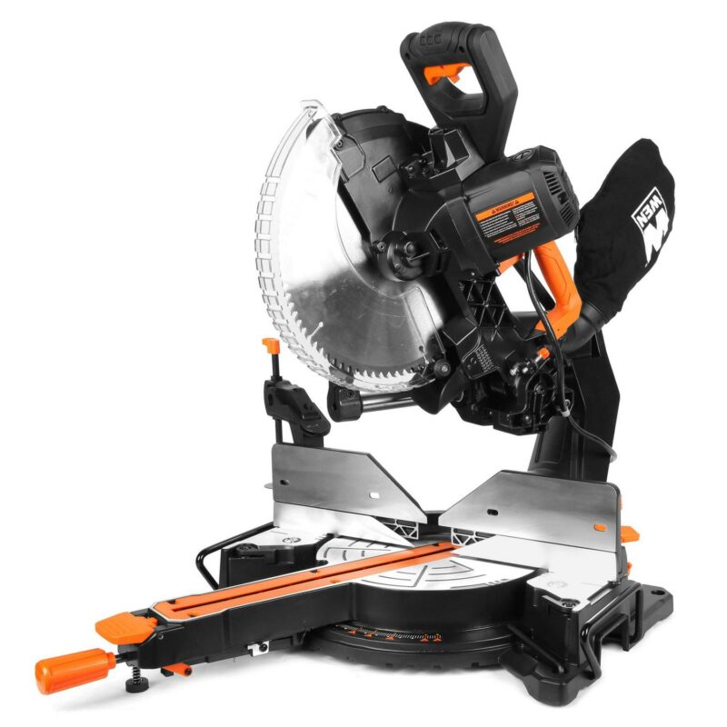 WEN 15-Amp 12-Inch Dual Bevel Sliding Compound Miter Saw with LED Cutline - Image 2