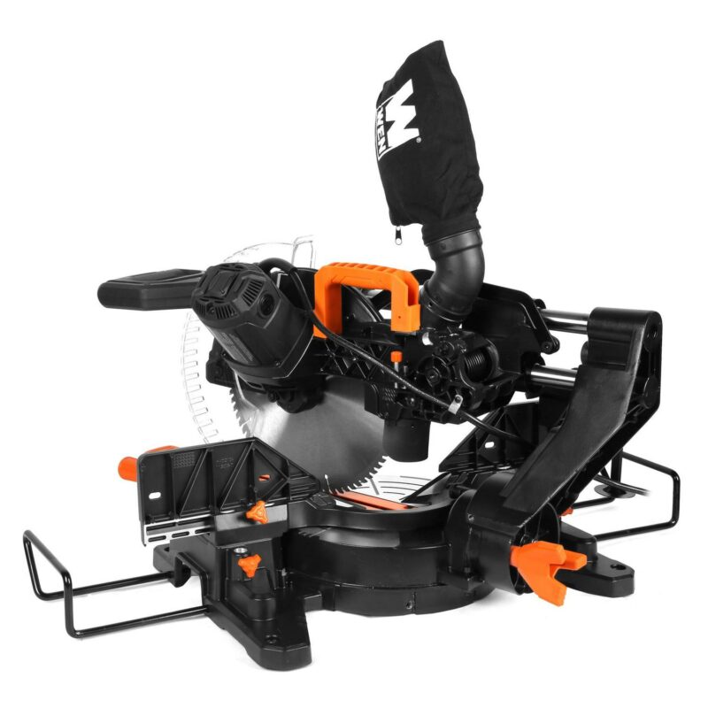WEN 15-Amp 12-Inch Dual Bevel Sliding Compound Miter Saw with LED Cutline - Image 6