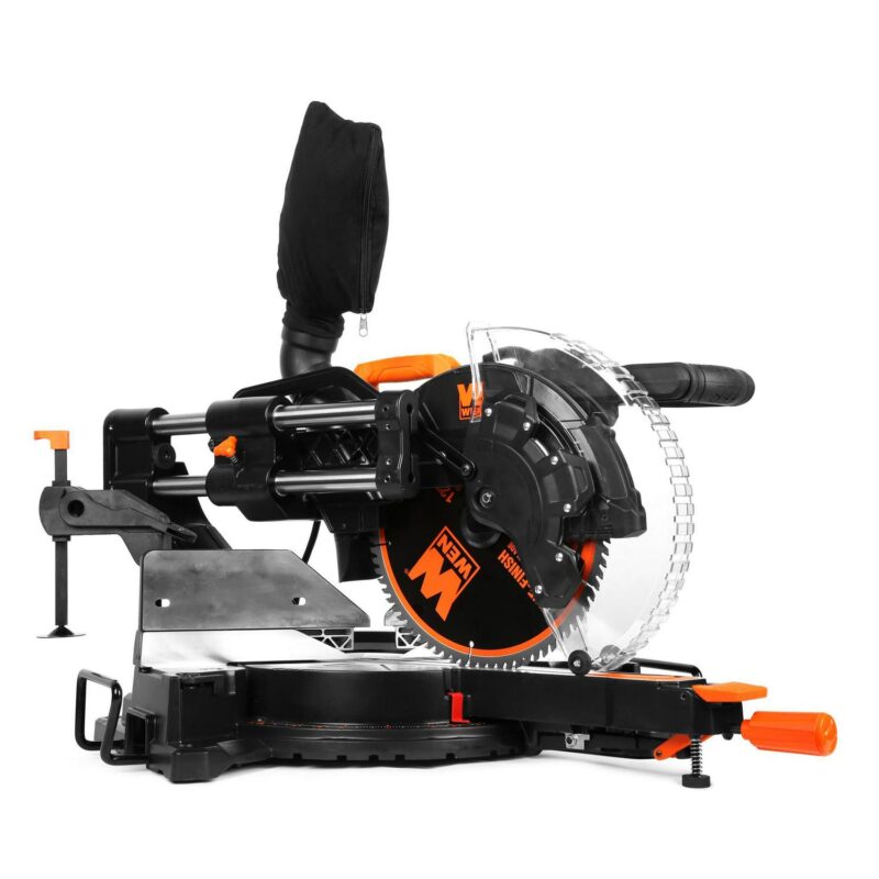 WEN 15-Amp 12-Inch Dual Bevel Sliding Compound Miter Saw with LED Cutline - Image 3