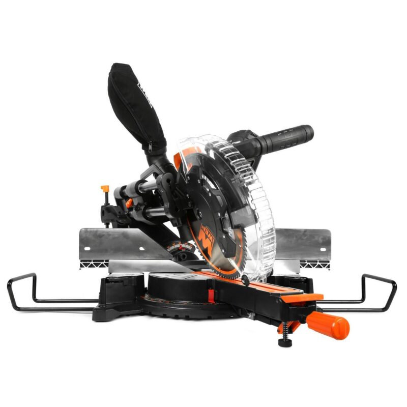 WEN 15-Amp 12-Inch Dual Bevel Sliding Compound Miter Saw with LED Cutline - Image 9