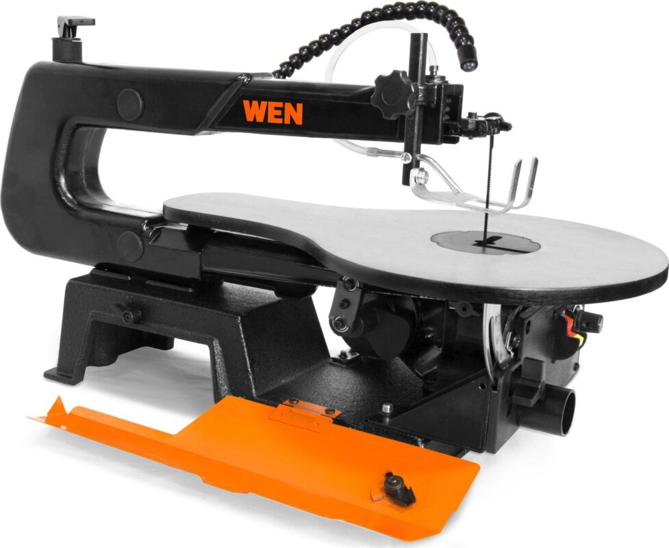 WEN 16-Inch Variable Speed Scroll Saw with Easy-Access Blade Changes and Work Light - Image 2