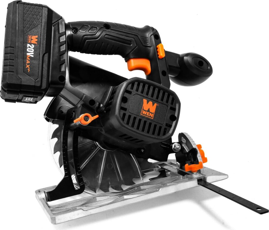 WEN 20V Max 6.5-Inch Cordless Circular Saw with 4.0 Ah Lithium-Ion Battery and Charger - Image 7