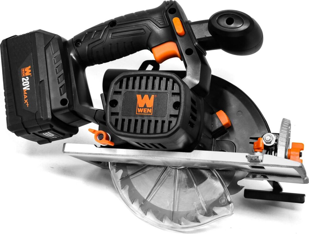 WEN 20V Max 6.5-Inch Cordless Circular Saw with 4.0 Ah Lithium-Ion Battery and Charger - Image 2