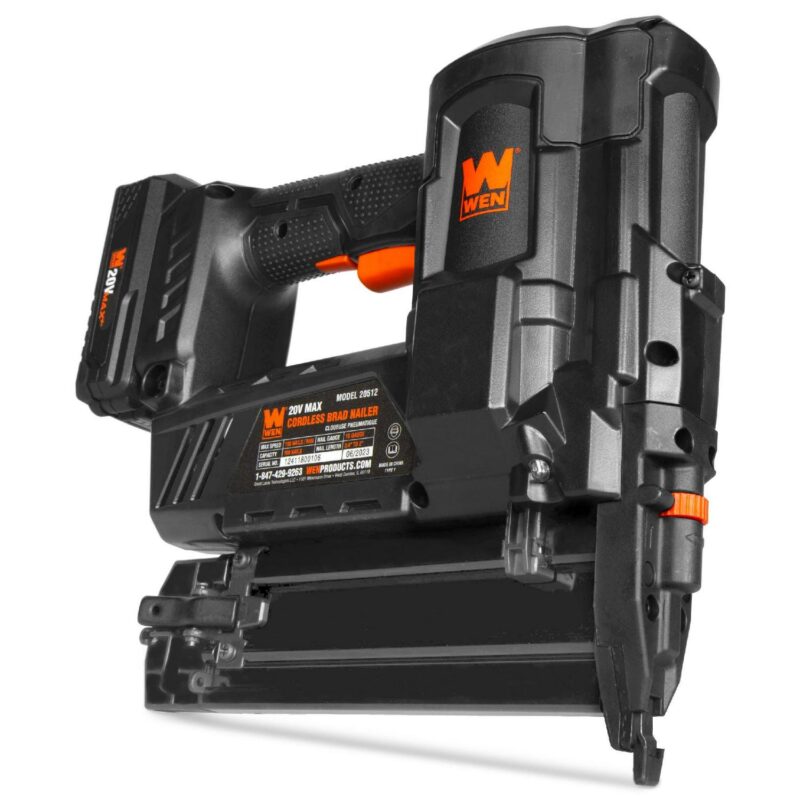 WEN 20V Max Cordless 18-Gauge Brad Nailer with 2.0Ah Battery and Charger - Image 2