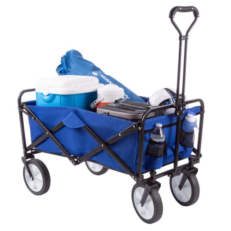 Wakeman Outdoors Folding Wagon Utility Pull Cart with Telescoping Handle - Image 2