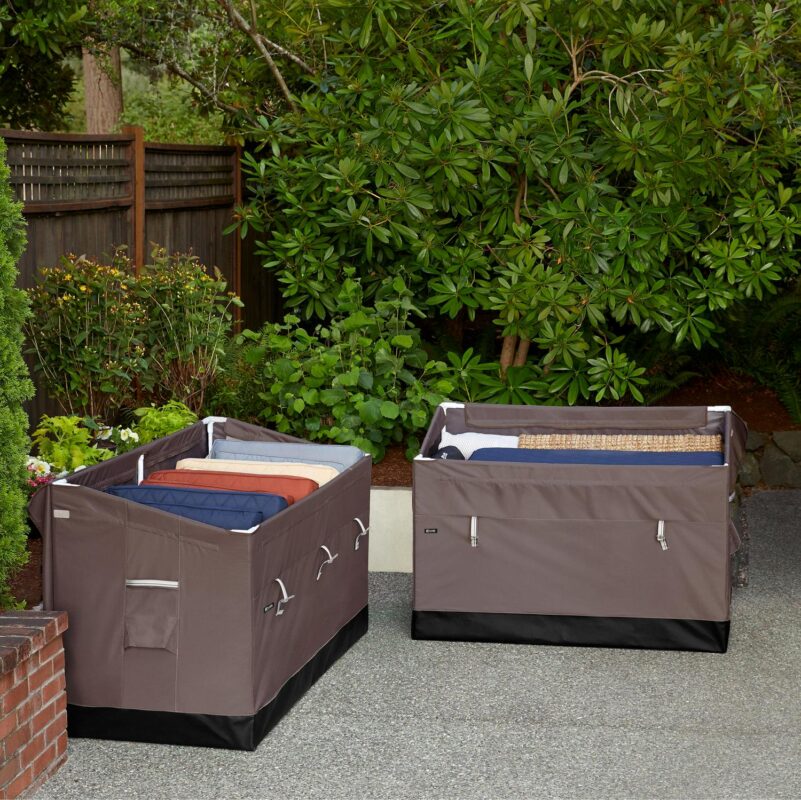 Weatherproof Outdoor Storage Deck Box in Dark Taupe Finish - Image 2