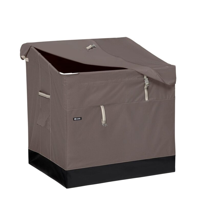 Weatherproof Outdoor Storage Deck Box in Dark Taupe Finish - Image 4