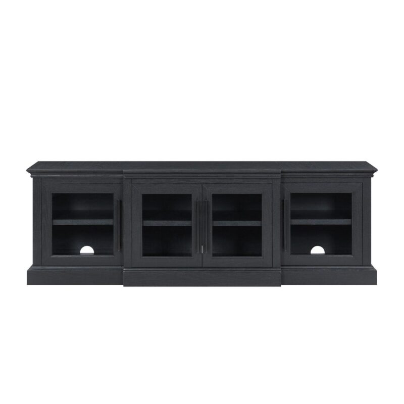 Whalen Rowan Low Profile TV Stand for TVs up to 85 , Black Oak Finish - Image 7