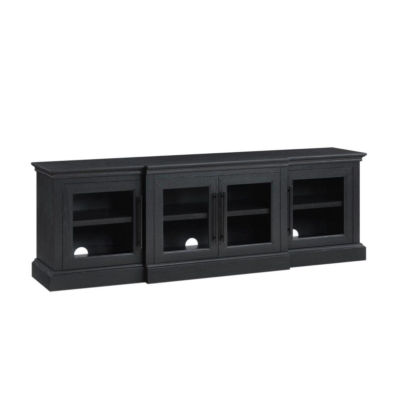 Whalen Rowan Low Profile TV Stand for TVs up to 85 , Black Oak Finish - Image 5