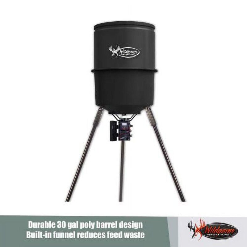 Wildgame Innovations Sports and Outdoors Automatic Quick Set Spin-Cast Wildlife Feeder, 30 Gallon - Image 3