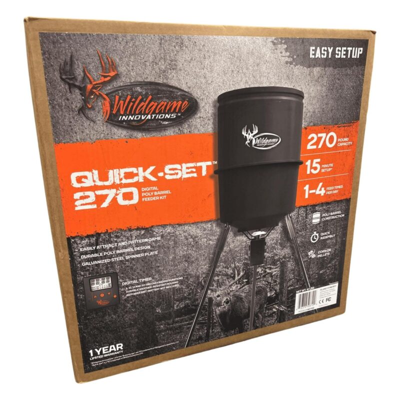 Wildgame Innovations 40 gal Quick Set Automatic Feeder for Deer, Turkey and More - Image 3