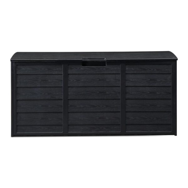 Winado 75gal Plastic Storage Deck Box Lockable Seat Outdoor Garden - Black