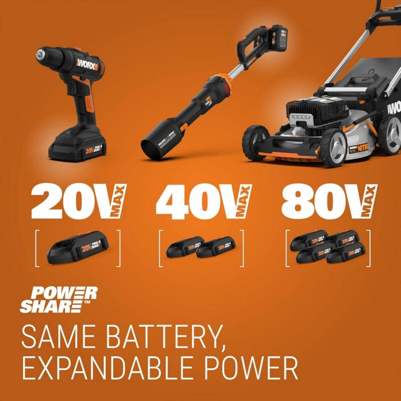 Worx Nitro LeafJet Cordless Leaf Blower w/ Battery and Charger for Lawn Care - Image 10